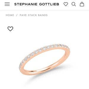 Stephanie Gottlieb 14k Rose Gold Pave Stack Band
